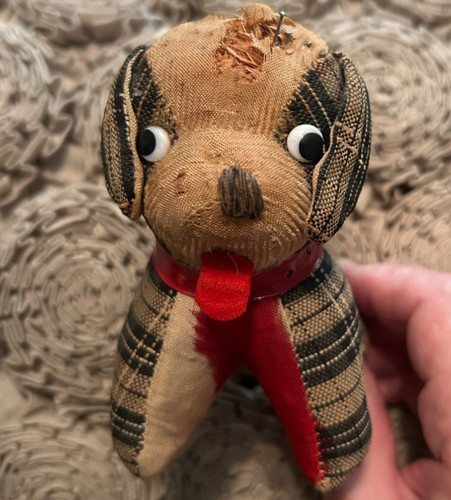 Antique tartan terrier - tartan,