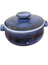 Retro Honiton Pottery Blue Casserole Dish Devon Pottery Collectable