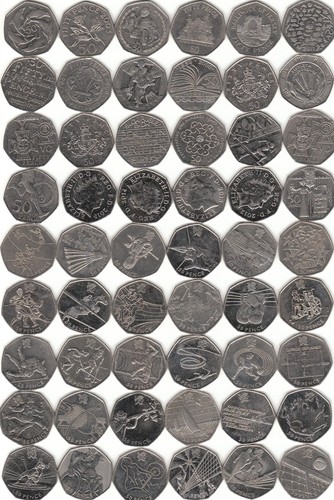 Fifty pence coin - fifty,