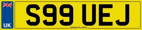 Sue susan number plate - number, s99
