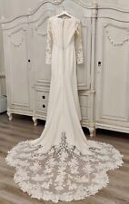 Justin Alexander Fit and Flare Wedding dress, shaped train, UK dress size 8-10