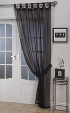 Plain voile curtain - voile, tab