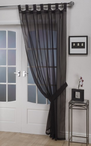 Plain voile curtain panel - plain,