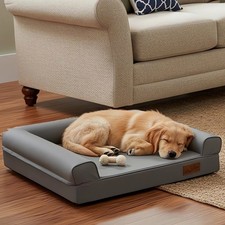 Premium Orthopedic Dog Bed Big Dog Couch Sofa Bed Raised restful Sleep Bolsters