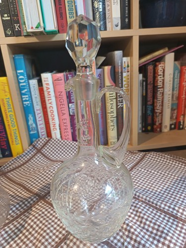 Vintage crystal glass decanter - crystal,