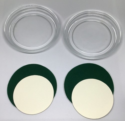 New set 2 glass coaster - -,