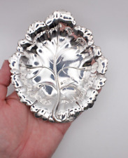 Solid Silver Leaf Design Dish