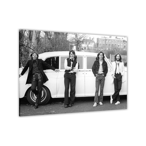 The beatles white car canvas - car,