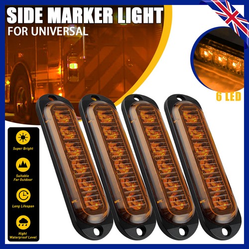 Orange amber side led - amber, 6