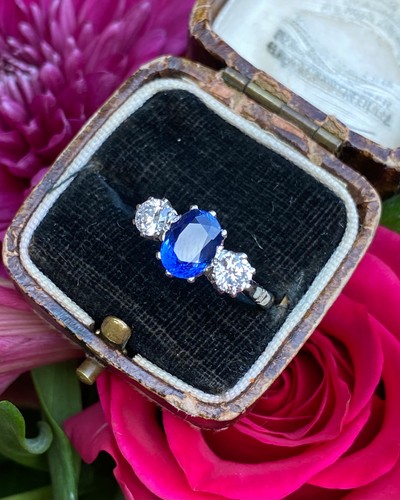 Victorian sapphire and diamond - victorian,