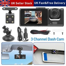 3 Lens Car Dash Cam Kit Front