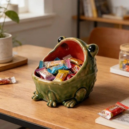 Ceramic frog storage - frog,