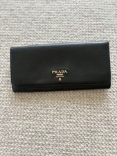 ✨ Authentic Prada Saffiano Leather Wallet – Black ✨