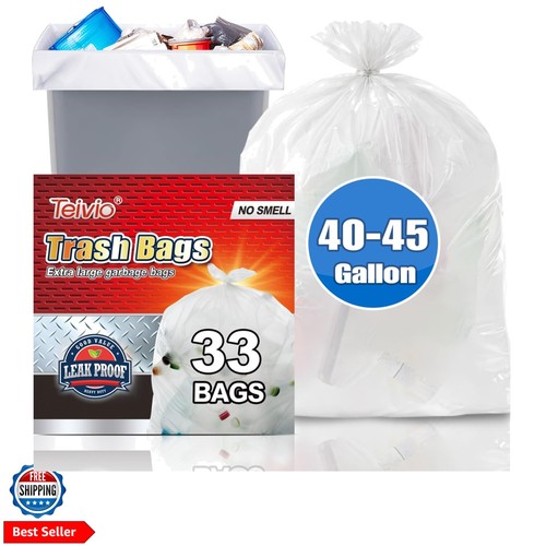 Large clear trash bags 45 - trash,