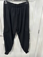 Ladies Zara Size MediumBlack Jogger Style Smart Elasticated Waist Trousers New