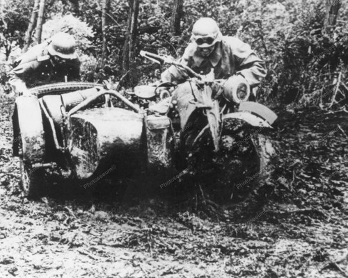 German motorcycle stuck - stuck, in