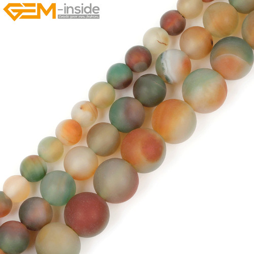 Matte red green agate natural - red,