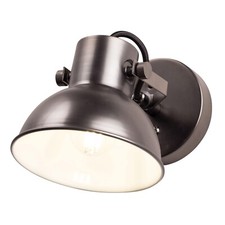 Wall Light New York Modern Industrial Matte Black with Adjustable Head and Braid