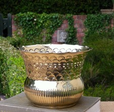 Brass planter plant pot tub vintage
