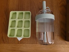 Nespresso Tumbler travel cup- Ice blue and Barista Ice Cube Tray set- Ice blue