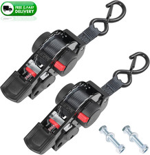 Retractable Ratchet Straps 1x6Ft Bolt-On Tie Down for Trailer Boat Jet Ski ATV