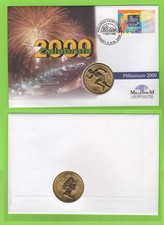 Australia 1999 Millenium 45c Hologram issue on Mercury Bronze $5 Coin FDC