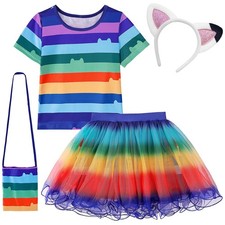 keaiyouhuo Rainbow Tutu Dress