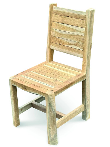 Rustic teak garden chair - rustic,