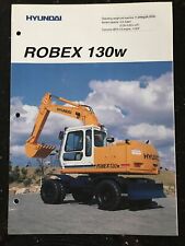 Hyundai Robex 130w Water Cooled 4 Cyl Diesel Excavator Sales Brochure Leaflet