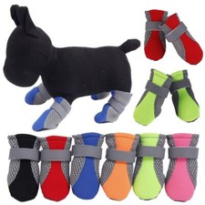 4Pcs S-XL Small Dog Shoes Protective Anti Slip Pet Rain Boots Booties Socks UK