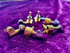 Vintage Gold Schaller Tuners with Chrome Buttons 3x3 Made In Germany, fit Gibson