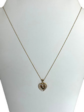 Diamond Locket Necklace 9ct Gold Heart Shaped Locket Pendant on Necklace Chain