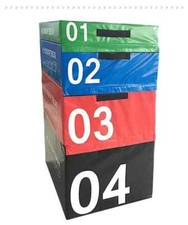 Soft Foam Plyometric Jump Box Set Stackable Gym Fitness Exercise Plyo Boxes