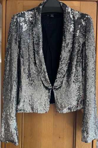 Zara silver sequin jacket - , in