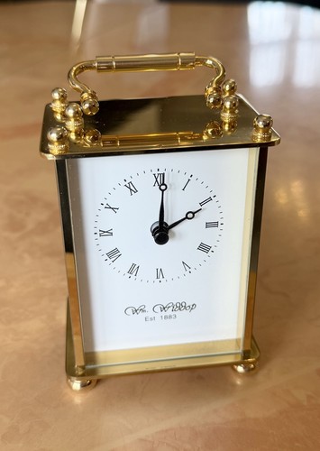 Mantel clock gold carriage - clock,