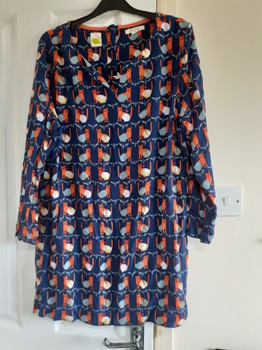 White stuff navy cat print - navy,