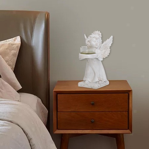Angel tea light candle - candle, holder