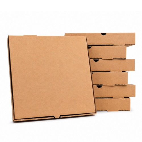 Cardboard pizza box - 9", kraft