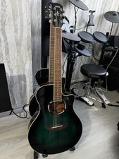Yamaha APX500II Electro-Acoustic Guitar (green) with Soft Case and Capo