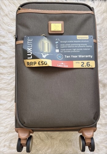 Luggage dark brown tan trim - luggage,
