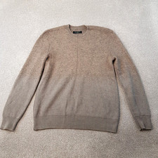 All Saints Mens Jumper Medium Grey Eren Crew Sweater Alpaca Wool Blend Winter