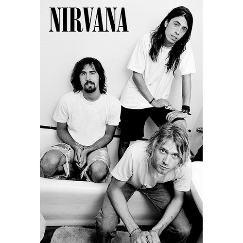 Nirvana poster bathroom - nirvana,