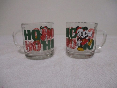 Christmas glass cups - glass, mickey