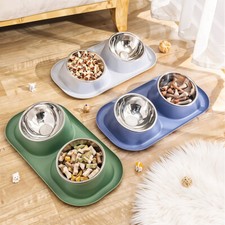 Cat Bowl Dog Bow Rasied Double