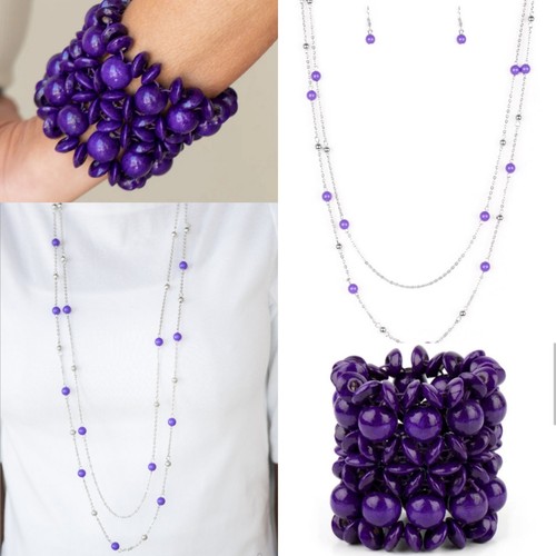 Purple paparazzi jewelry - purple, set