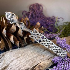 NEW Solid Pewter Celtic Wolf