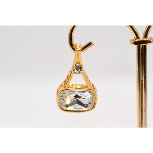 Swarovski swan gold plated - swan,