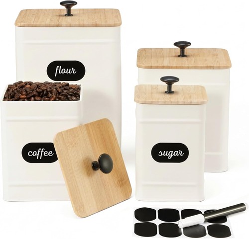 Set white airtight - set, 4
