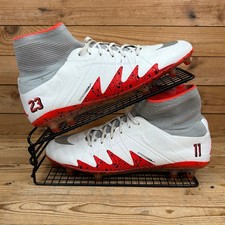 Nike Football Boots Men Size UK 9 Hypervenom Phantom 2 Neymar Jordan White Elite