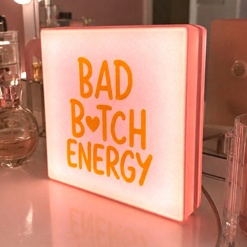 Pink led light box - light, sign
